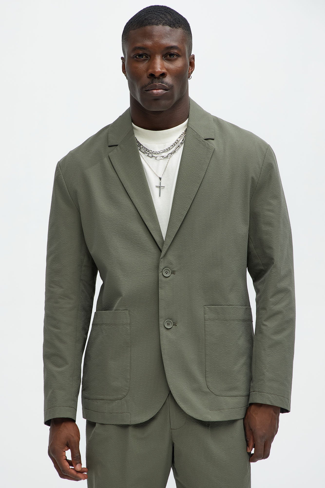 Seersucker Casual Blazer